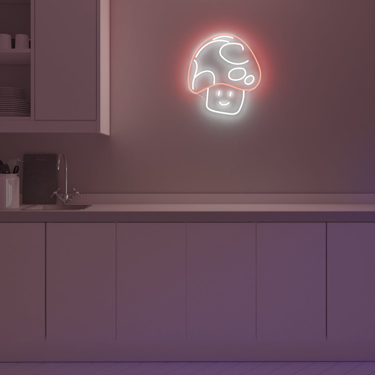 Mushroom by Gregory Siff, signe en néon LED